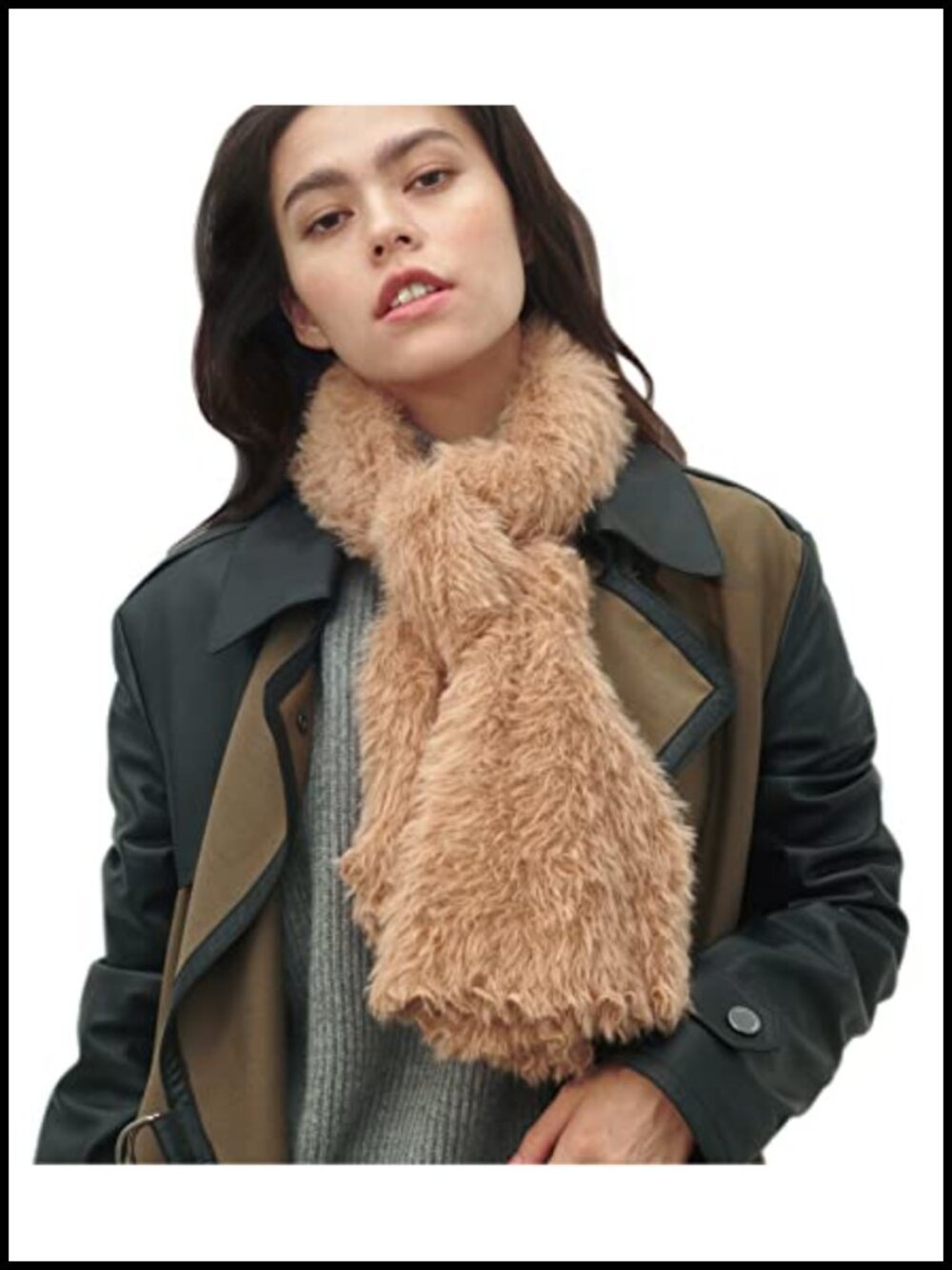 Faux Fur Infinity Scarf Women's Winter Wrap Shawl One Size